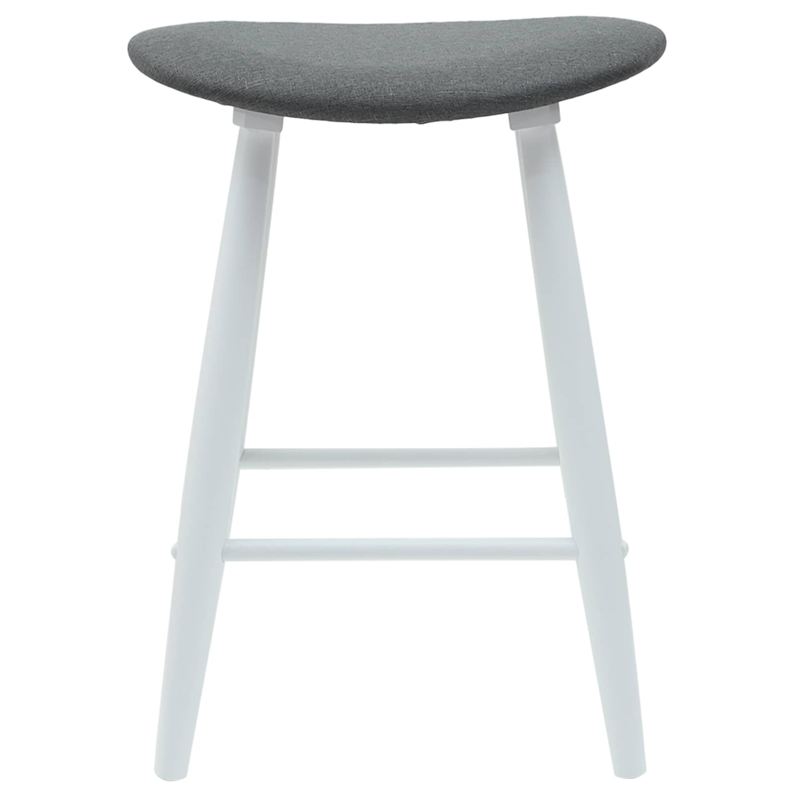 Eettafelstoelen 2 pcs Wit 46 x 37 x 63 cm Massief Rubberhout