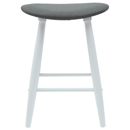 Eettafelstoelen 2 pcs Wit 46 x 37 x 63 cm Massief Rubberhout