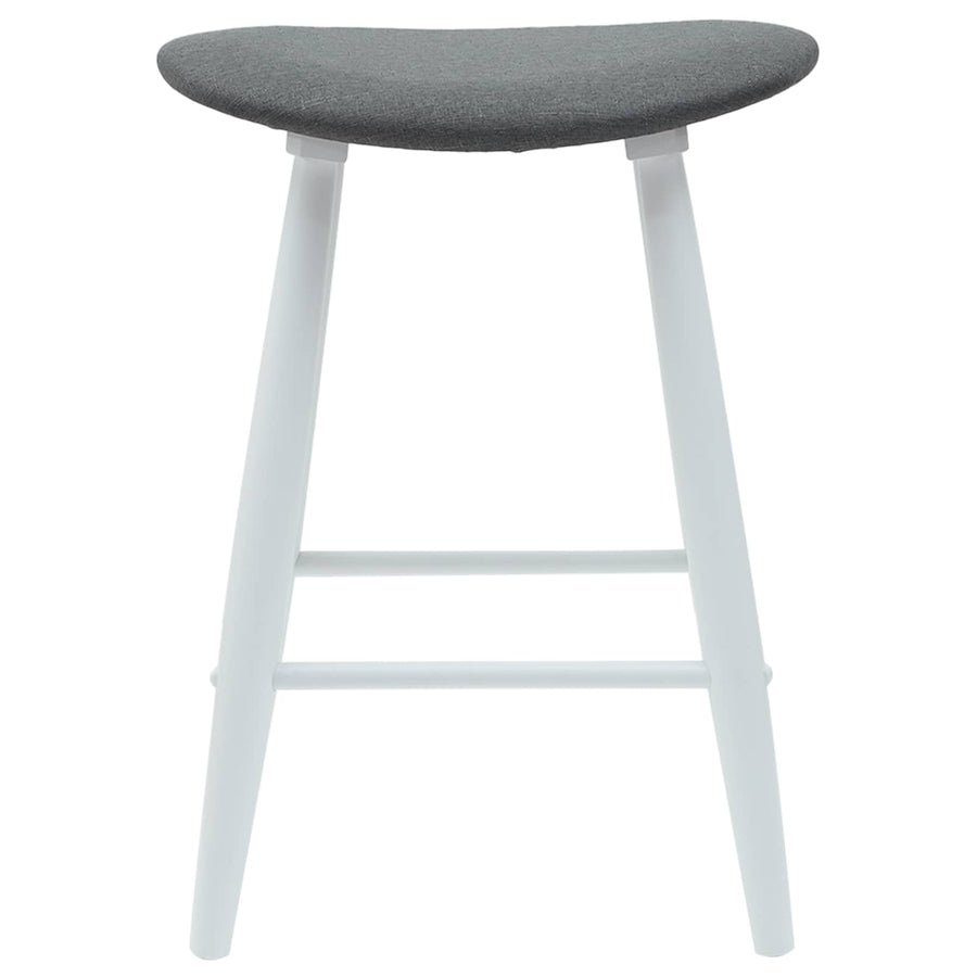 Eettafelstoelen 2 pcs Wit 46 x 37 x 63 cm Massief Rubberhout
