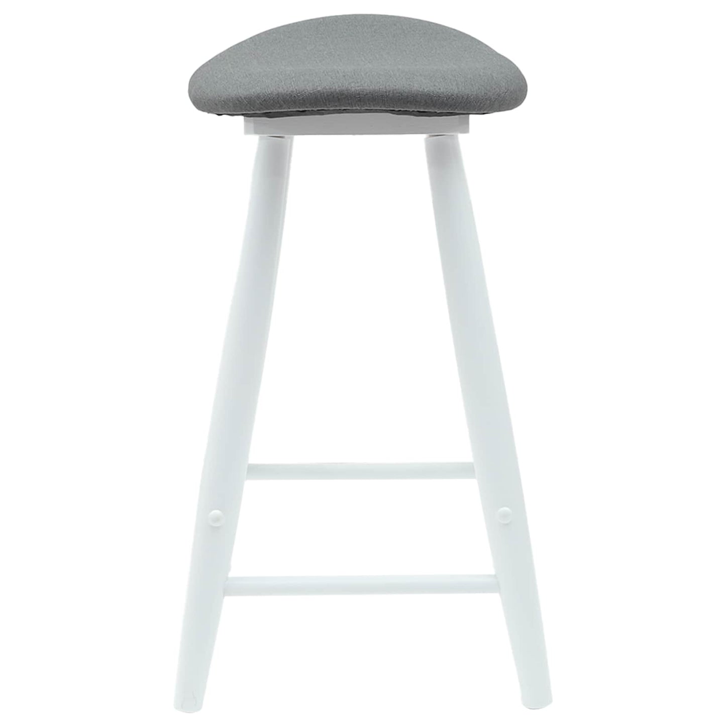 Eettafelstoelen 2 pcs Wit 46 x 37 x 63 cm Massief Rubberhout
