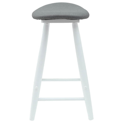 Eettafelstoelen 2 pcs Wit 46 x 37 x 63 cm Massief Rubberhout