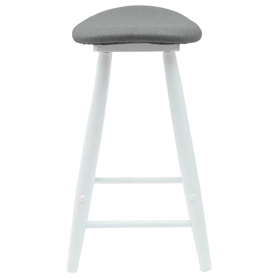 Eettafelstoelen 2 pcs Wit 46 x 37 x 63 cm Massief Rubberhout