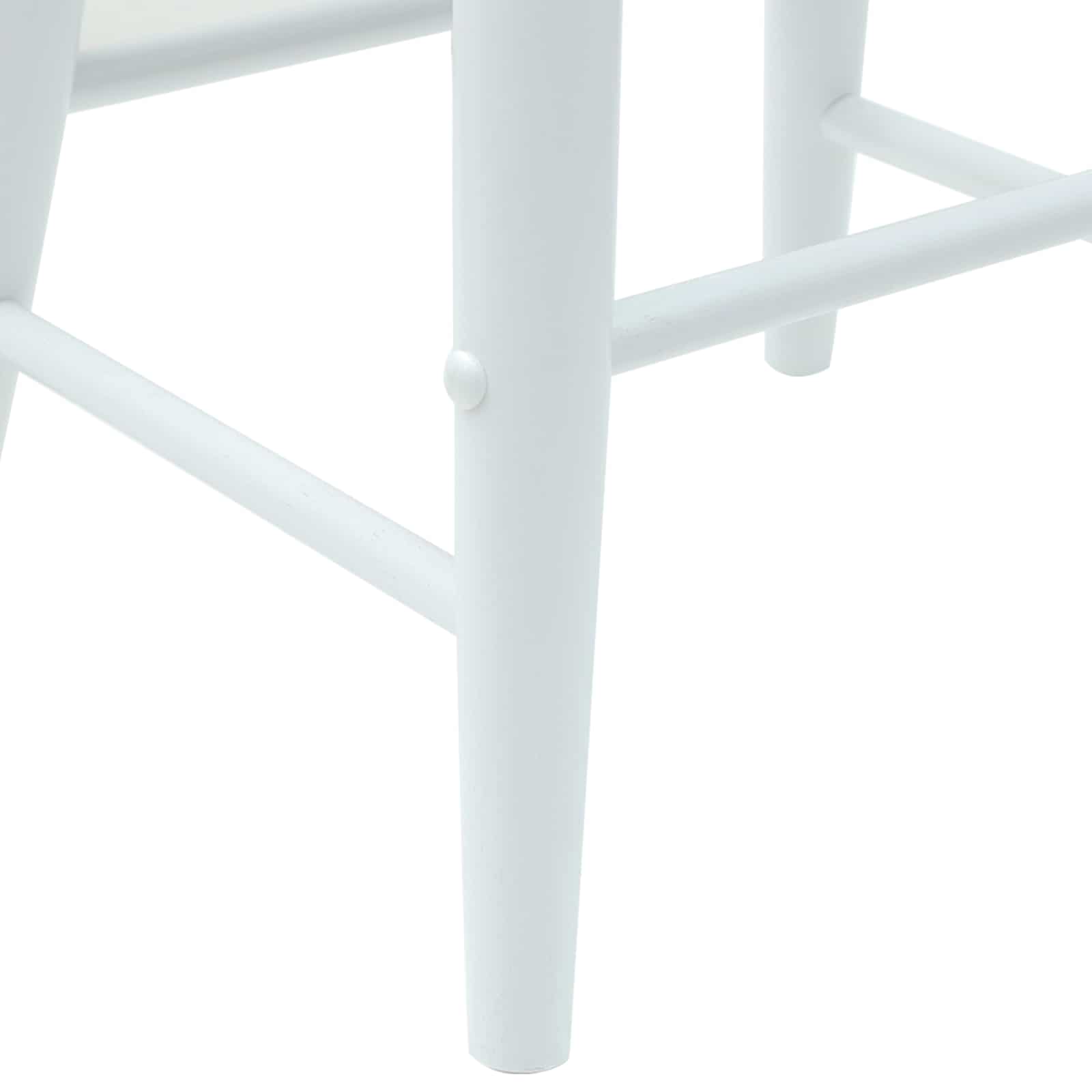 Eettafelstoelen 2 pcs Wit 46 x 37 x 63 cm Massief Rubberhout