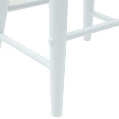 Eettafelstoelen 2 pcs Wit 46 x 37 x 63 cm Massief Rubberhout