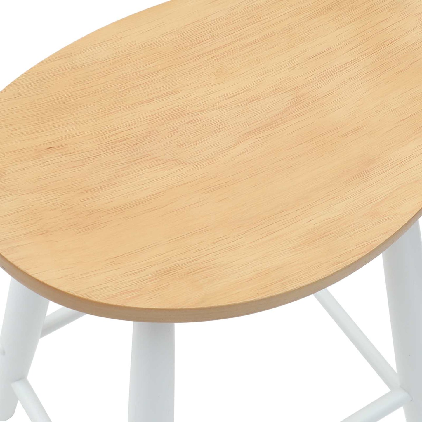 Eettafelstoelen 2 pcs Wit 46 x 37 x 63 cm Massief Rubberhout