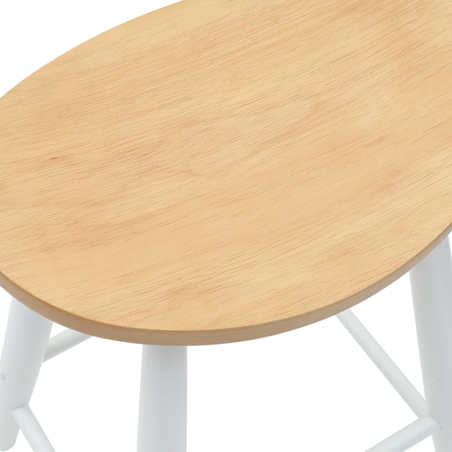 Eettafelstoelen 2 pcs Wit 46 x 37 x 63 cm Massief Rubberhout