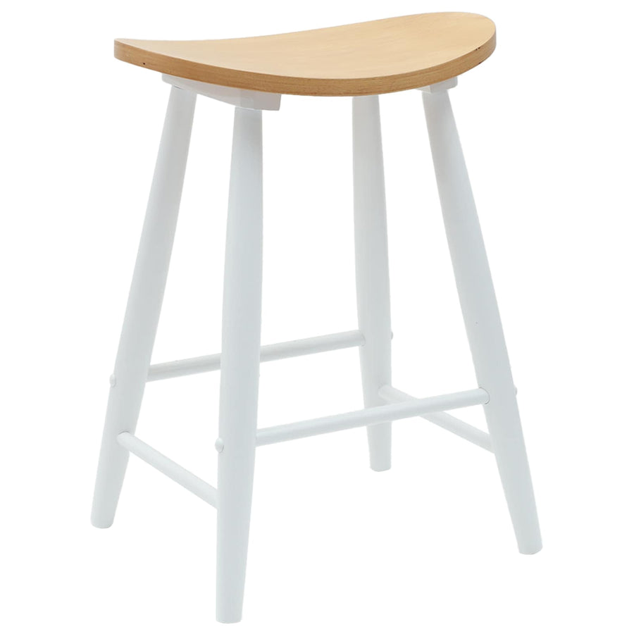 Eettafelstoelen 2 pcs Wit 46 x 37 x 63 cm Massief Rubberhout