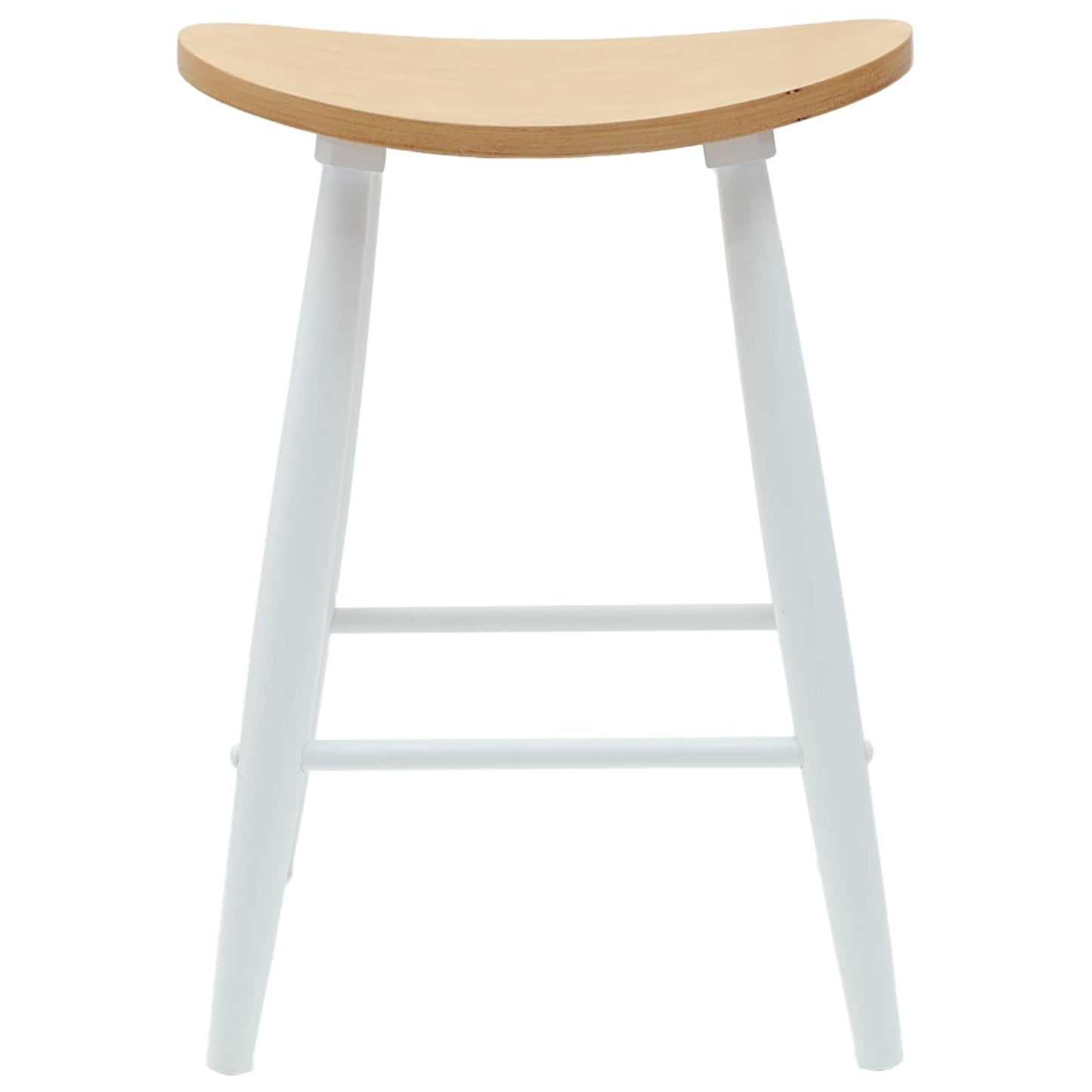Eettafelstoelen 2 pcs Wit 46 x 37 x 63 cm Massief Rubberhout