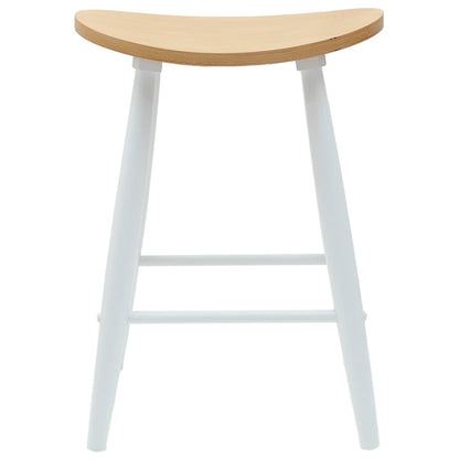 Eettafelstoelen 2 pcs Wit 46 x 37 x 63 cm Massief Rubberhout