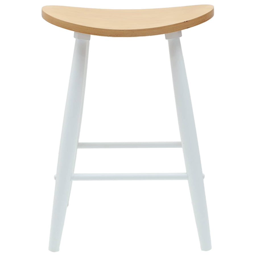 Eettafelstoelen 2 pcs Wit 46 x 37 x 63 cm Massief Rubberhout