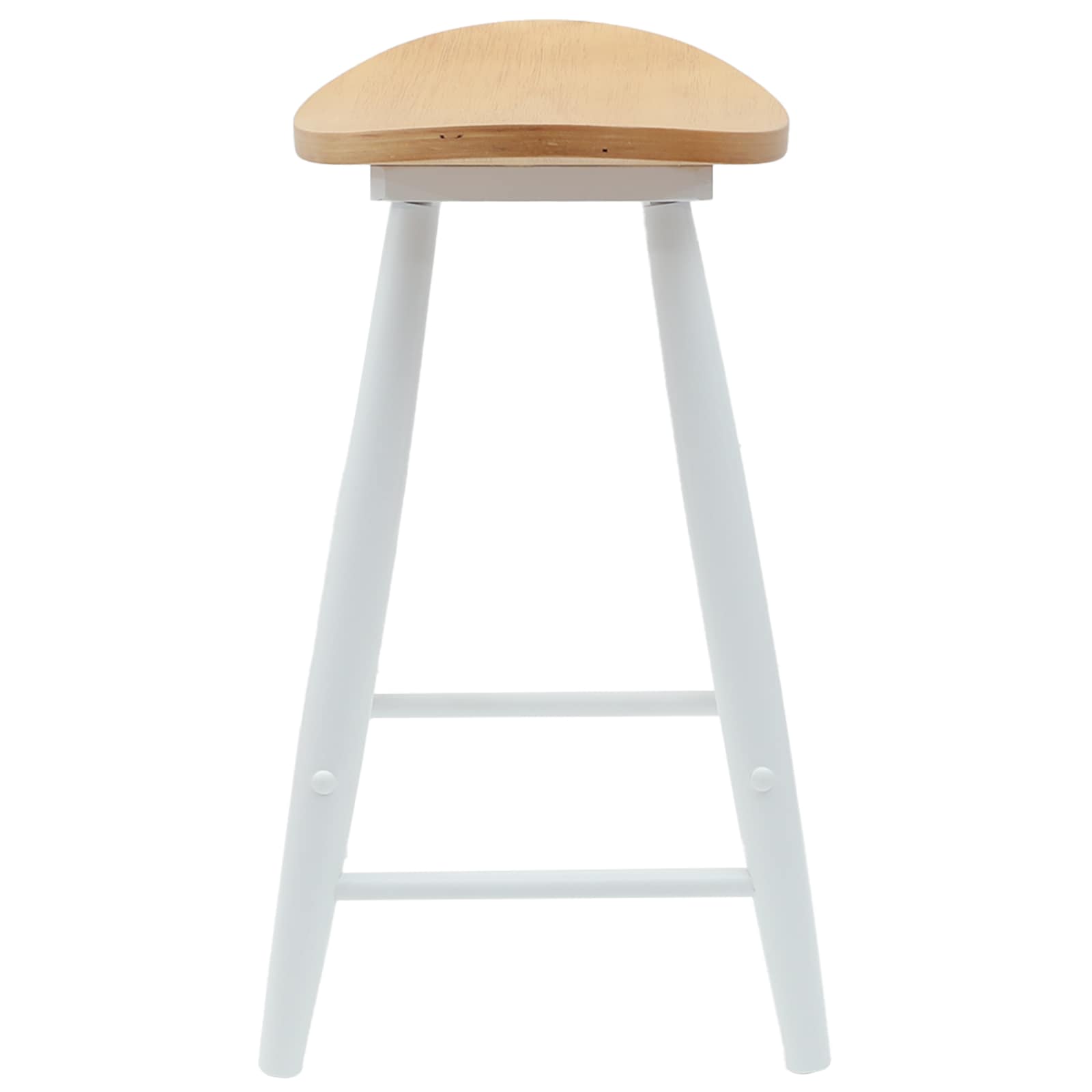 Eettafelstoelen 2 pcs Wit 46 x 37 x 63 cm Massief Rubberhout
