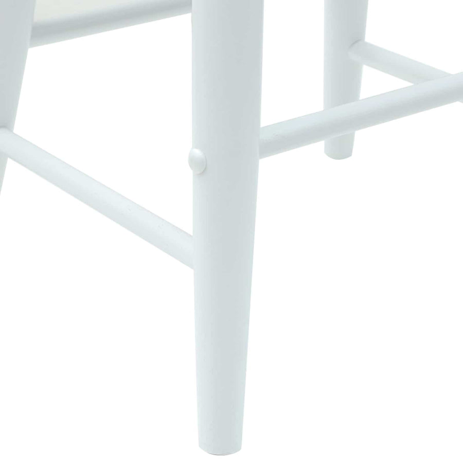Eettafelstoelen 2 pcs Wit 46 x 37 x 63 cm Massief Rubberhout