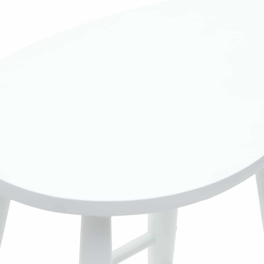 Eettafelstoelen 2 pcs Wit 46 x 37 x 63 cm Massief Rubberhout