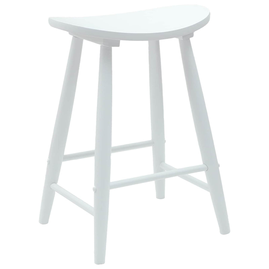 Eettafelstoelen 2 pcs Wit 46 x 37 x 63 cm Massief Rubberhout