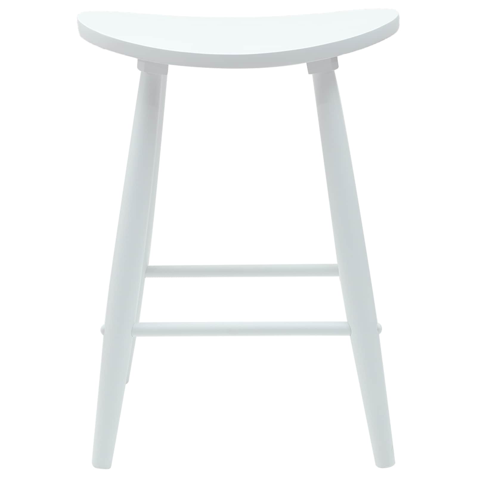 Eettafelstoelen 2 pcs Wit 46 x 37 x 63 cm Massief Rubberhout