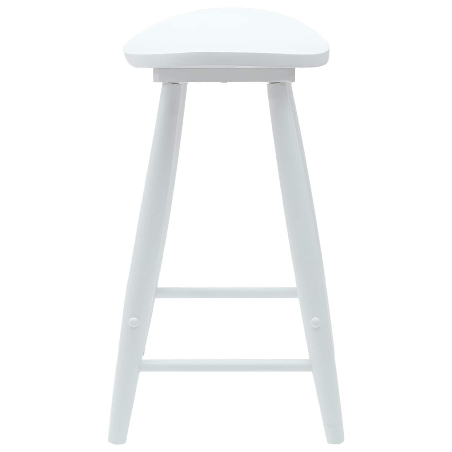 Eettafelstoelen 2 pcs Wit 46 x 37 x 63 cm Massief Rubberhout
