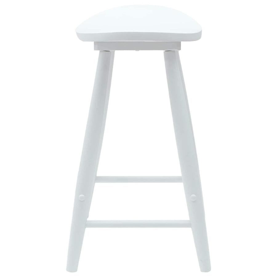 Eettafelstoelen 2 pcs Wit 46 x 37 x 63 cm Massief Rubberhout