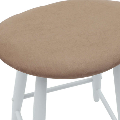 Eettafelstoelen 2 pcs Wit 46 x 37 x 63 cm Massief Rubberhout