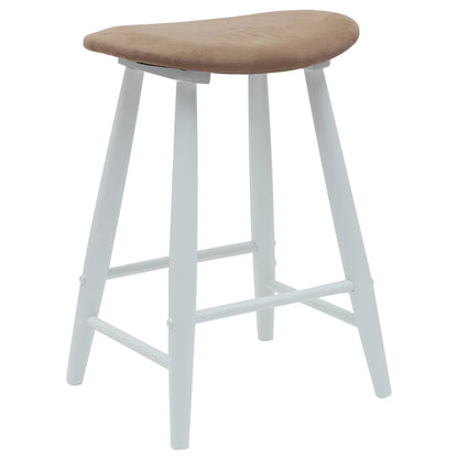 Eettafelstoelen 2 pcs Wit 46 x 37 x 63 cm Massief Rubberhout