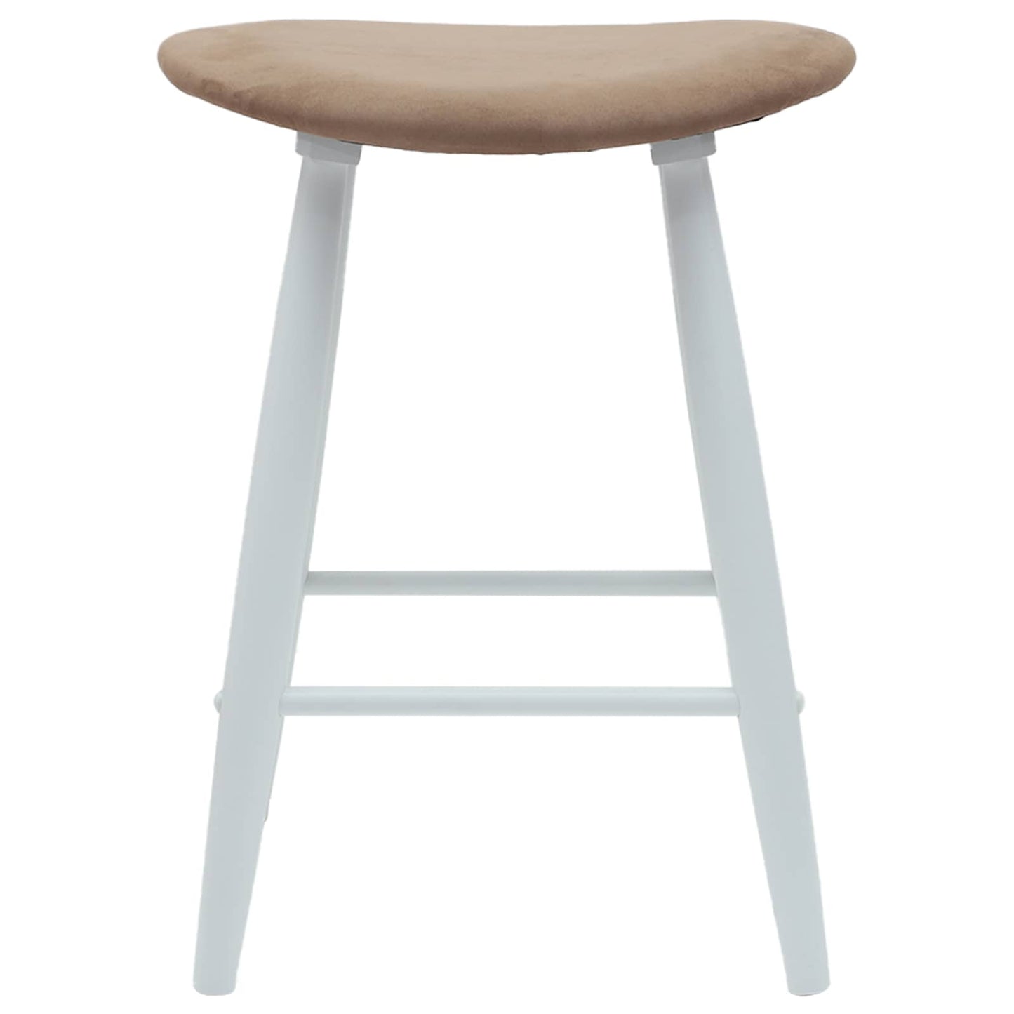 Eettafelstoelen 2 pcs Wit 46 x 37 x 63 cm Massief Rubberhout