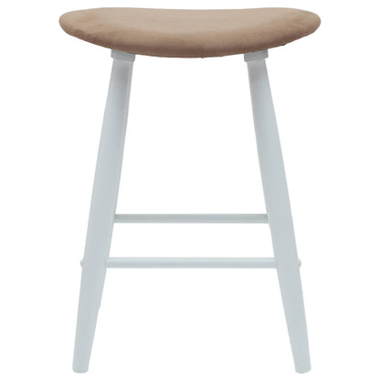 Eettafelstoelen 2 pcs Wit 46 x 37 x 63 cm Massief Rubberhout