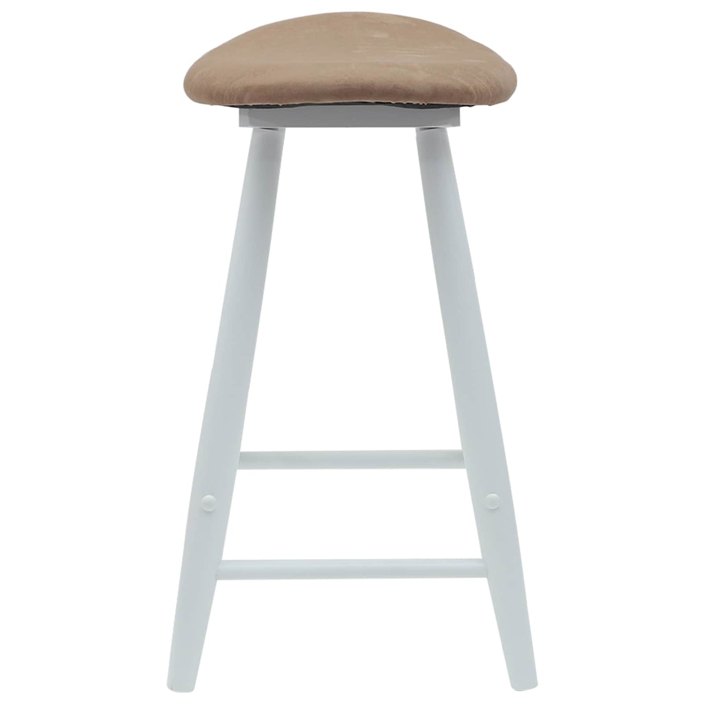 Eettafelstoelen 2 pcs Wit 46 x 37 x 63 cm Massief Rubberhout