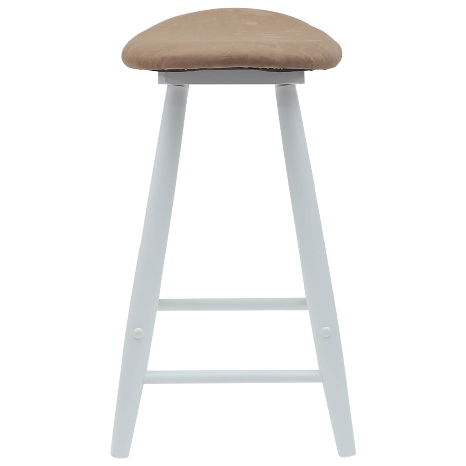 Eettafelstoelen 2 pcs Wit 46 x 37 x 63 cm Massief Rubberhout