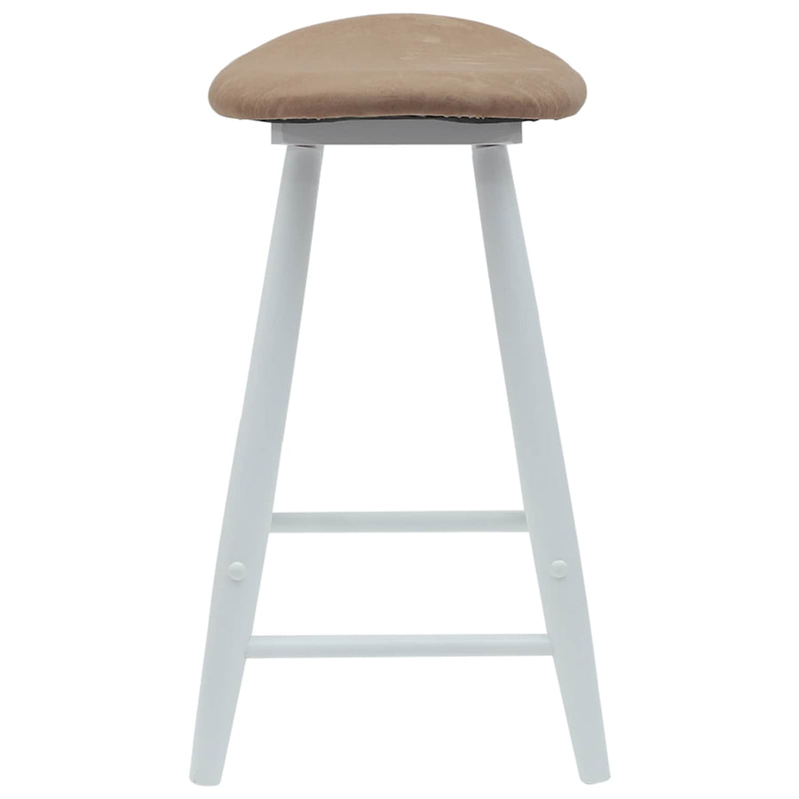 Eettafelstoelen 2 pcs Wit 46 x 37 x 63 cm Massief Rubberhout