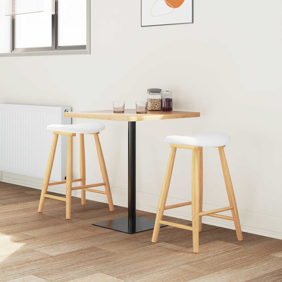 Eettafelstoelen 2 pcs Naturel 46 x 37 x 63 cm
