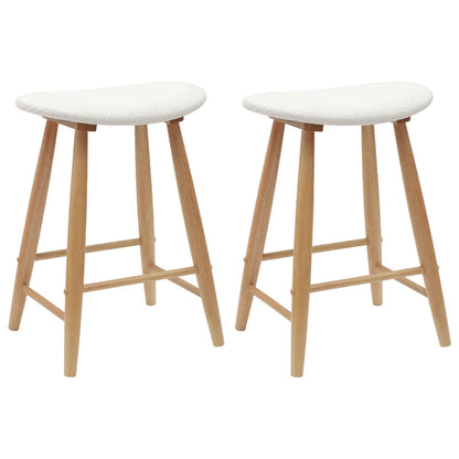 Eettafelstoelen 2 pcs Naturel 46 x 37 x 63 cm