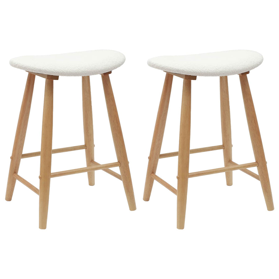 Eettafelstoelen 2 pcs Naturel 46 x 37 x 63 cm