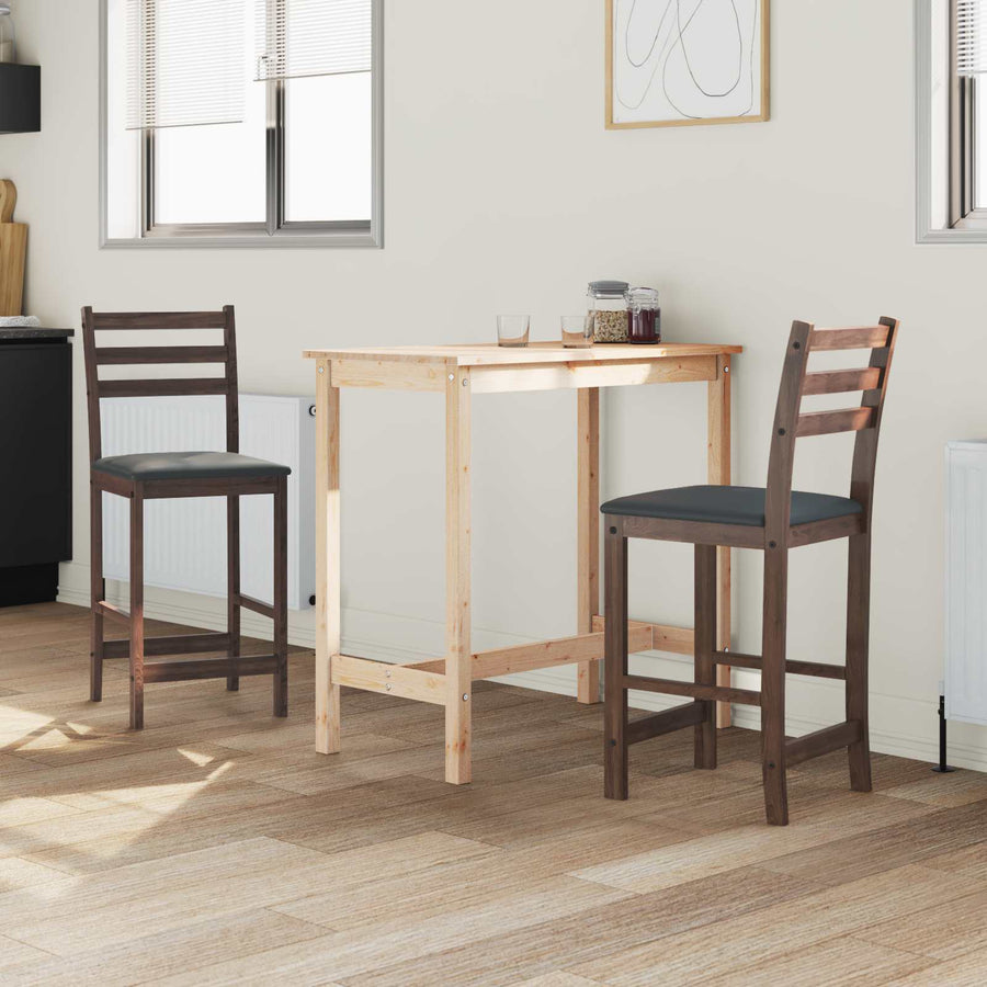 Eettafelstoelen 2 pcs Licht Bruin 40 x 47,5 x 99,5 cm