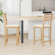Eettafelstoelen 2 stuks massief rubberwood naturel 40x47,5x99,5 cm