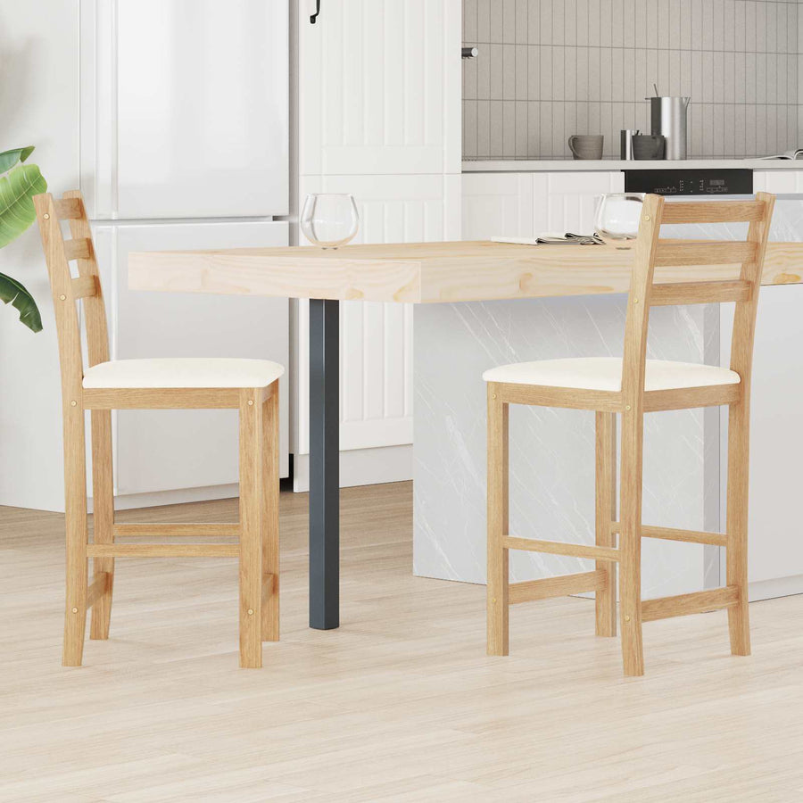 Eettafelstoelen 2 pcs Naturel 40 x 47,5 x 99,5 cm