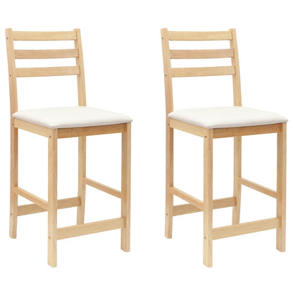 Eettafelstoelen 2 pcs Naturel 40 x 47,5 x 99,5 cm