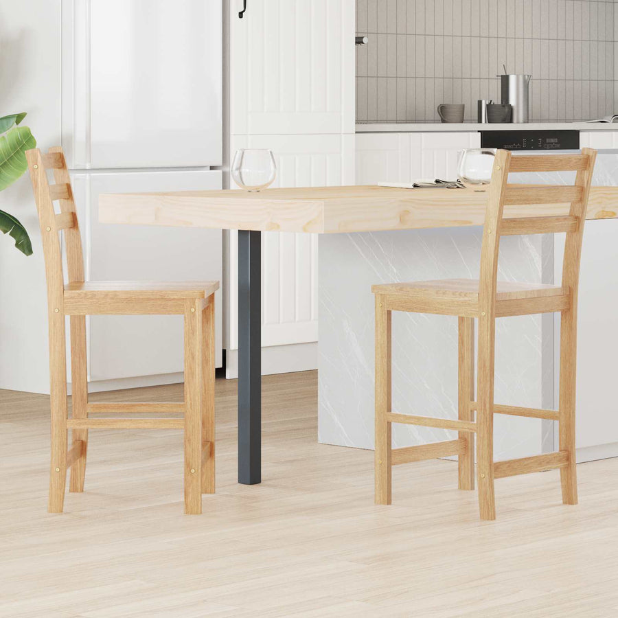 Eettafelstoelen 2 pcs Naturel 40 x 47,5 x 99,5 cm