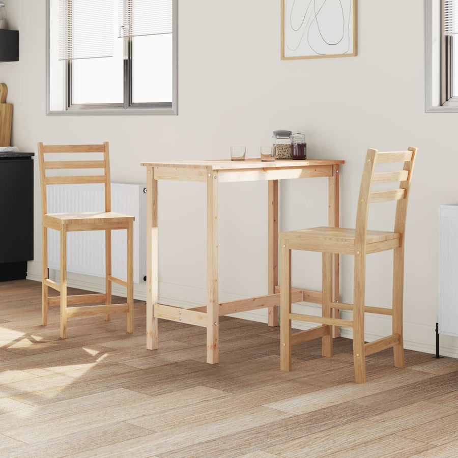 Eettafelstoelen 2 pcs Naturel 40 x 47,5 x 99,5 cm