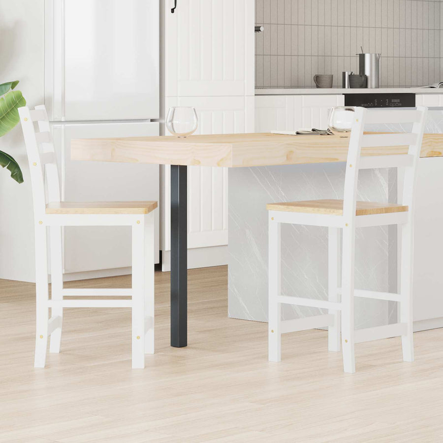 Eettafelstoelen 2 pcs Wit 40 x 47,5 x 99,5 cm