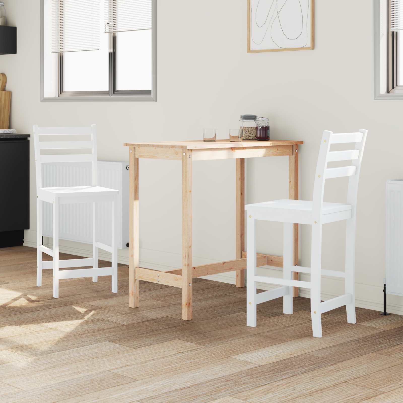 Eettafelstoelen 2 pcs Wit 40 x 47,5 x 99,5 cm