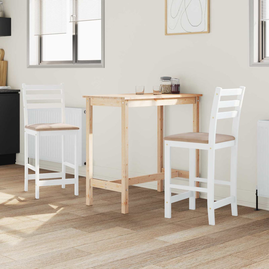 Eettafelstoelen 2 pcs Wit 40 x 47,5 x 99,5 cm