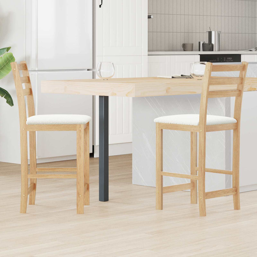 Eettafelstoelen 2 pcs Naturel 40 x 47,5 x 99,5 cm