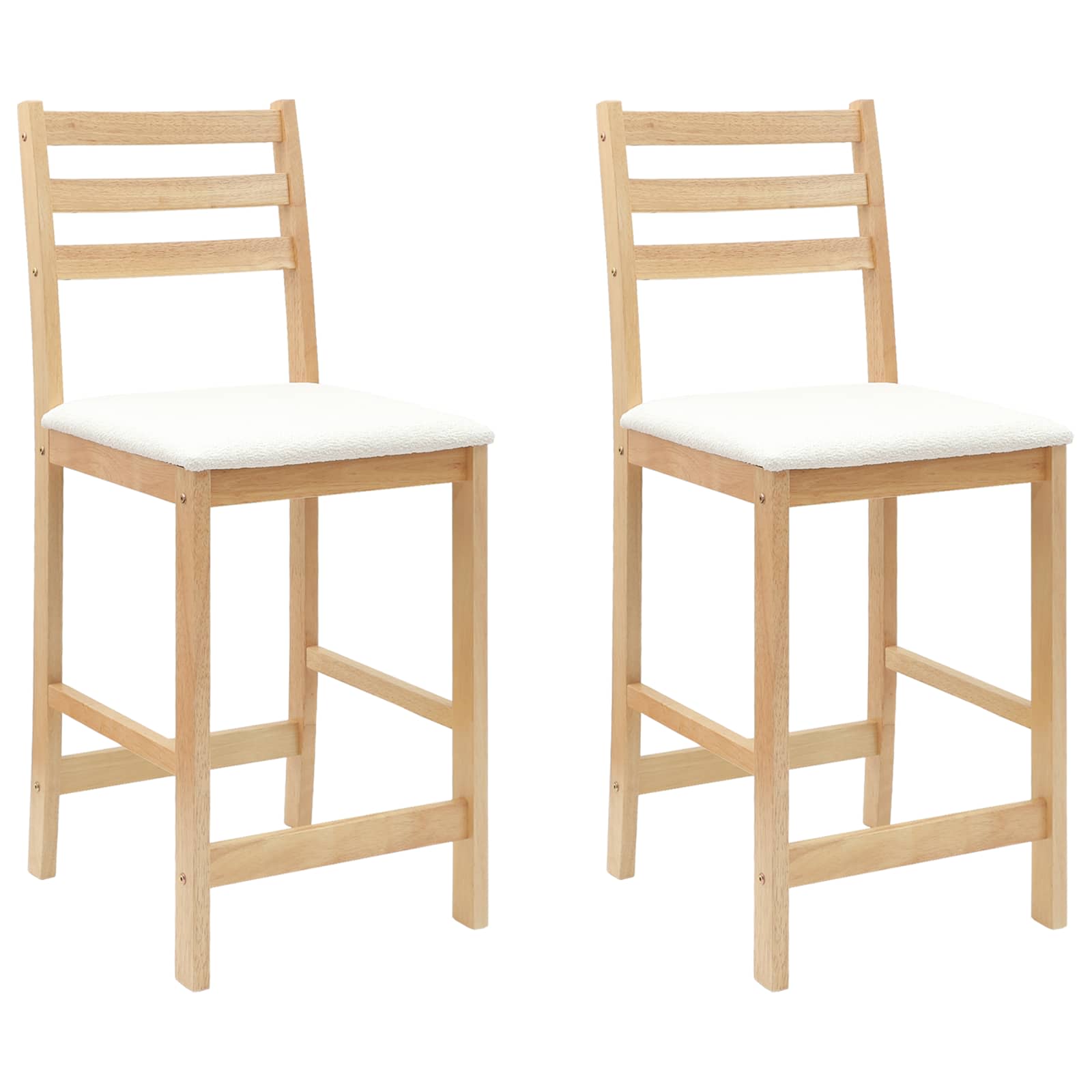 Eettafelstoelen 2 pcs Naturel 40 x 47,5 x 99,5 cm