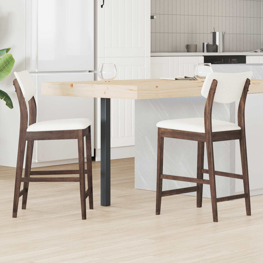 Eettafelstoelen 2 pcs Licht Bruin 48 x 49 x 95 cm