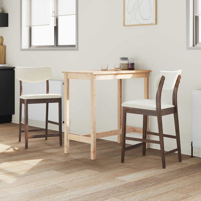 Eettafelstoelen 2 pcs Licht Bruin 48 x 49 x 95 cm