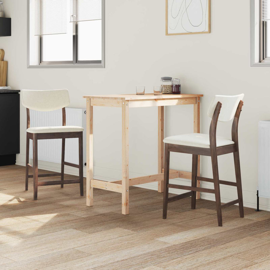 Eettafelstoelen 2 pcs Licht Bruin 48 x 49 x 95 cm