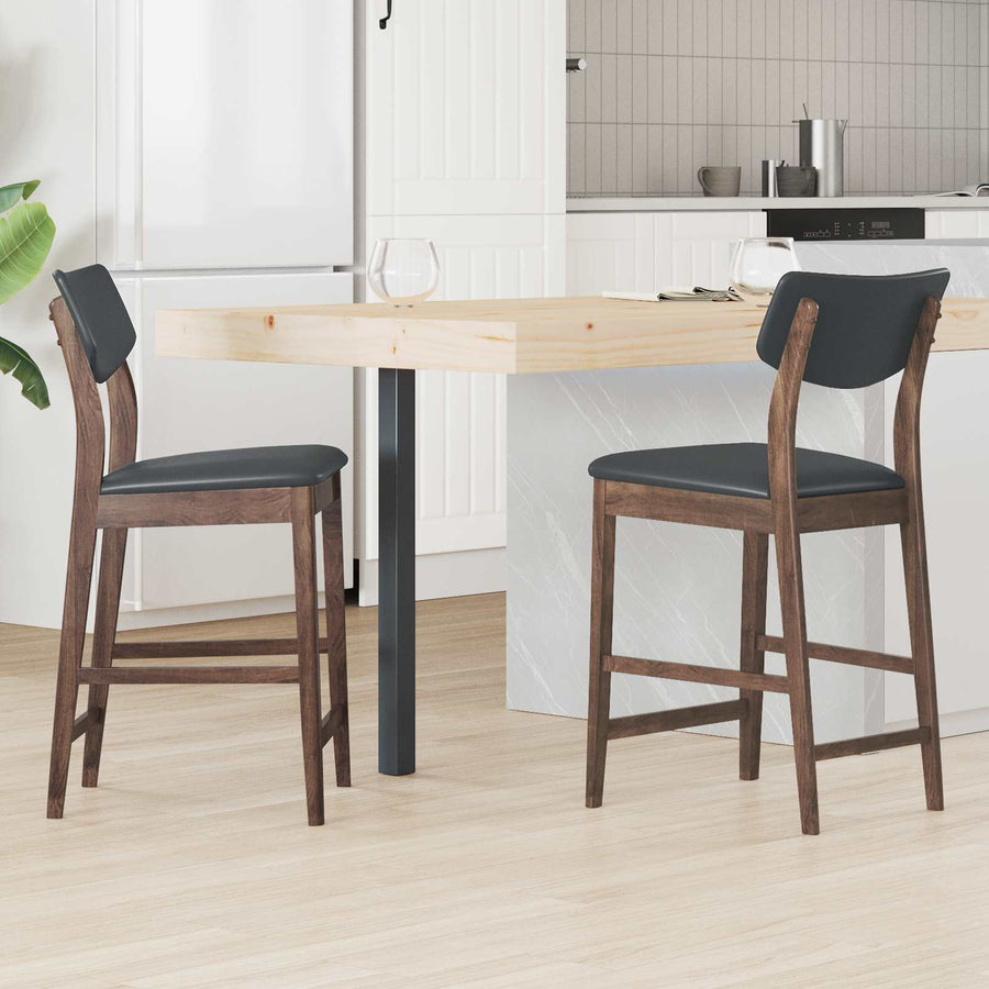 Eettafelstoelen 2 pcs Licht Bruin 48 x 49 x 95 cm