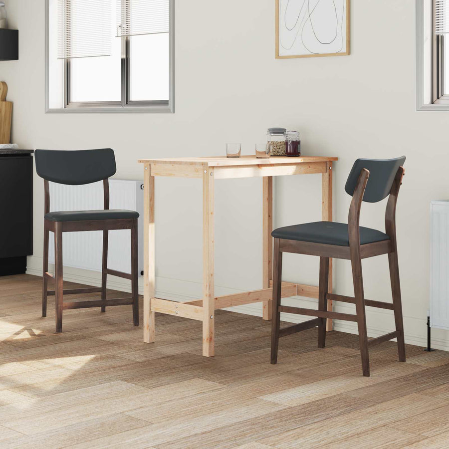 Eettafelstoelen 2 pcs Licht Bruin 48 x 49 x 95 cm
