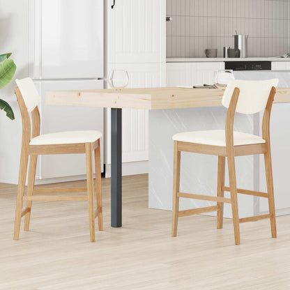 Eettafelstoelen 2 pcs Naturel 48 x 49 x 95 cm