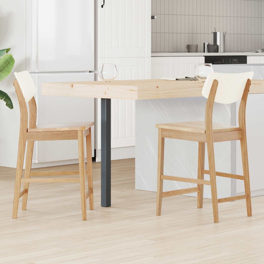 Eettafelstoelen 2 pcs Naturel 48 x 49 x 95 cm