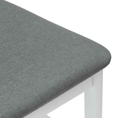 Eettafelstoelen 2 pcs Wit 48 x 49 x 95 cm Massief Rubberhout